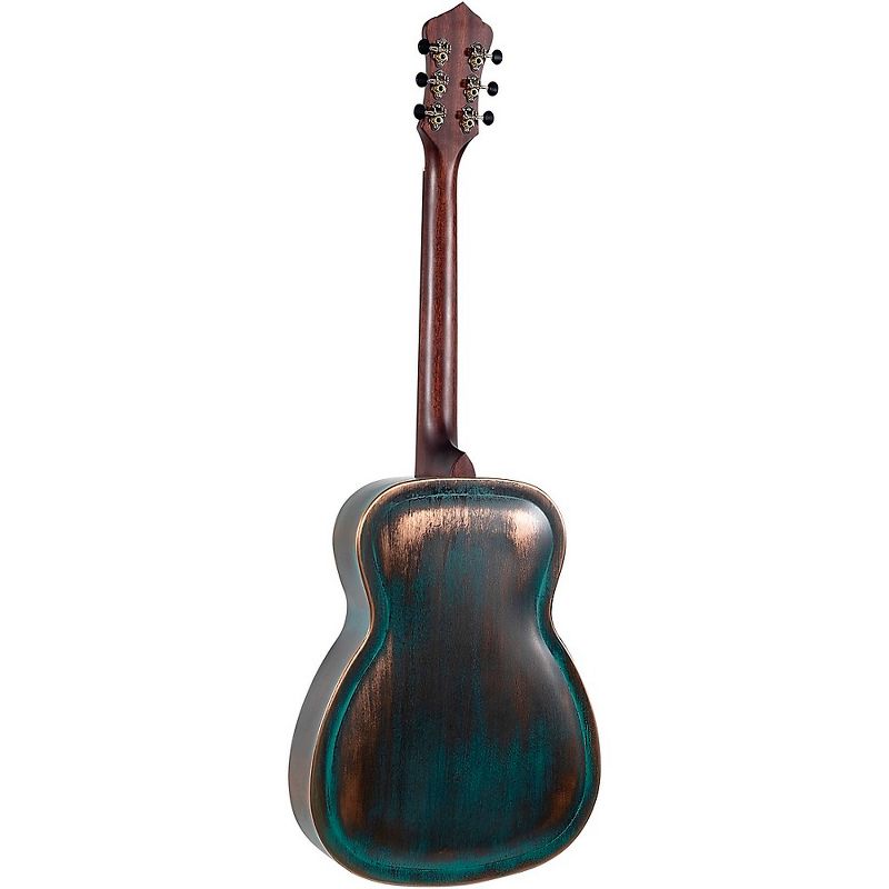 Recording King RM-997-VG Swamp Dog Metal Body Resonator Style-0 Distressed Vintage Green