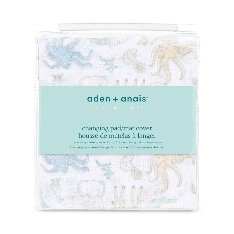 aden + anais Changing Pad Cover Natural History Species