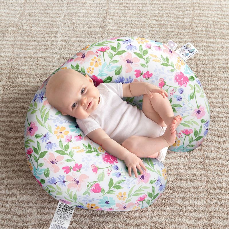 Boppy Original Feeding and Infant Support Pillow - Colorful Watercolor Flowers