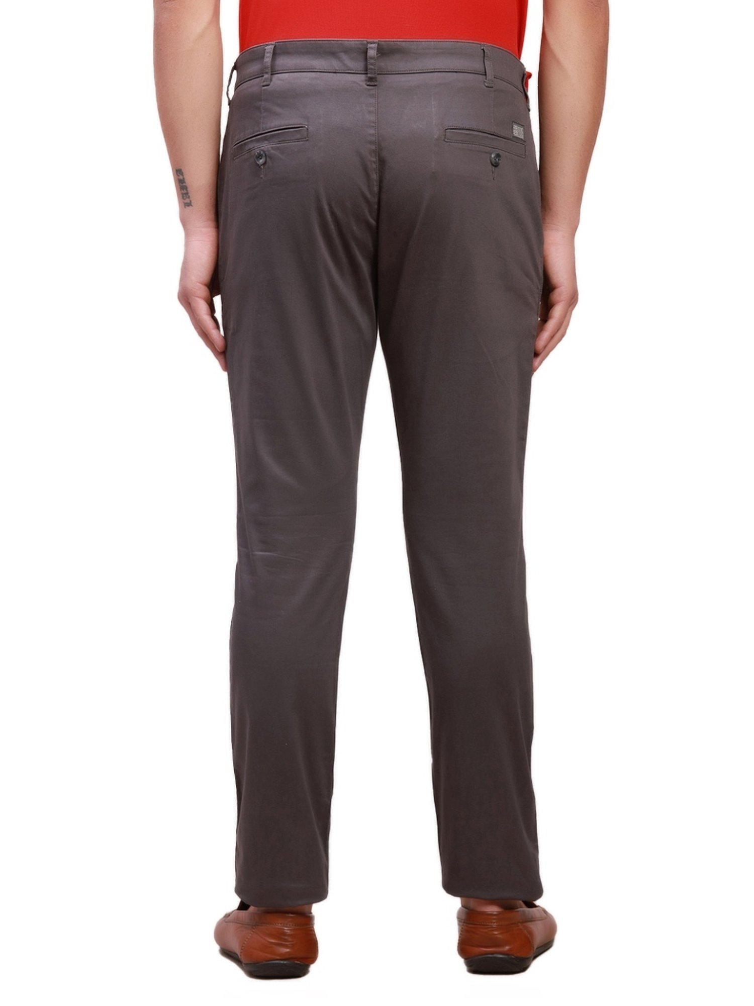 ColorPlus Grey Super Slim Fit Trousers