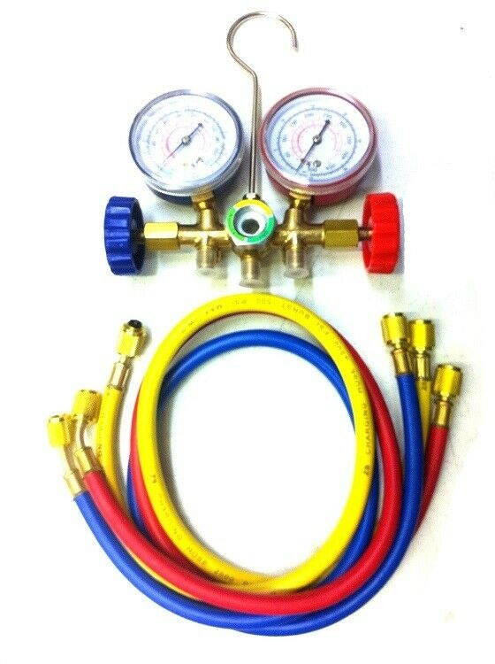 AC Manifold Gauge Set Air Conditioner Pump Service Kit R12 R22 R502 HVAC R134A