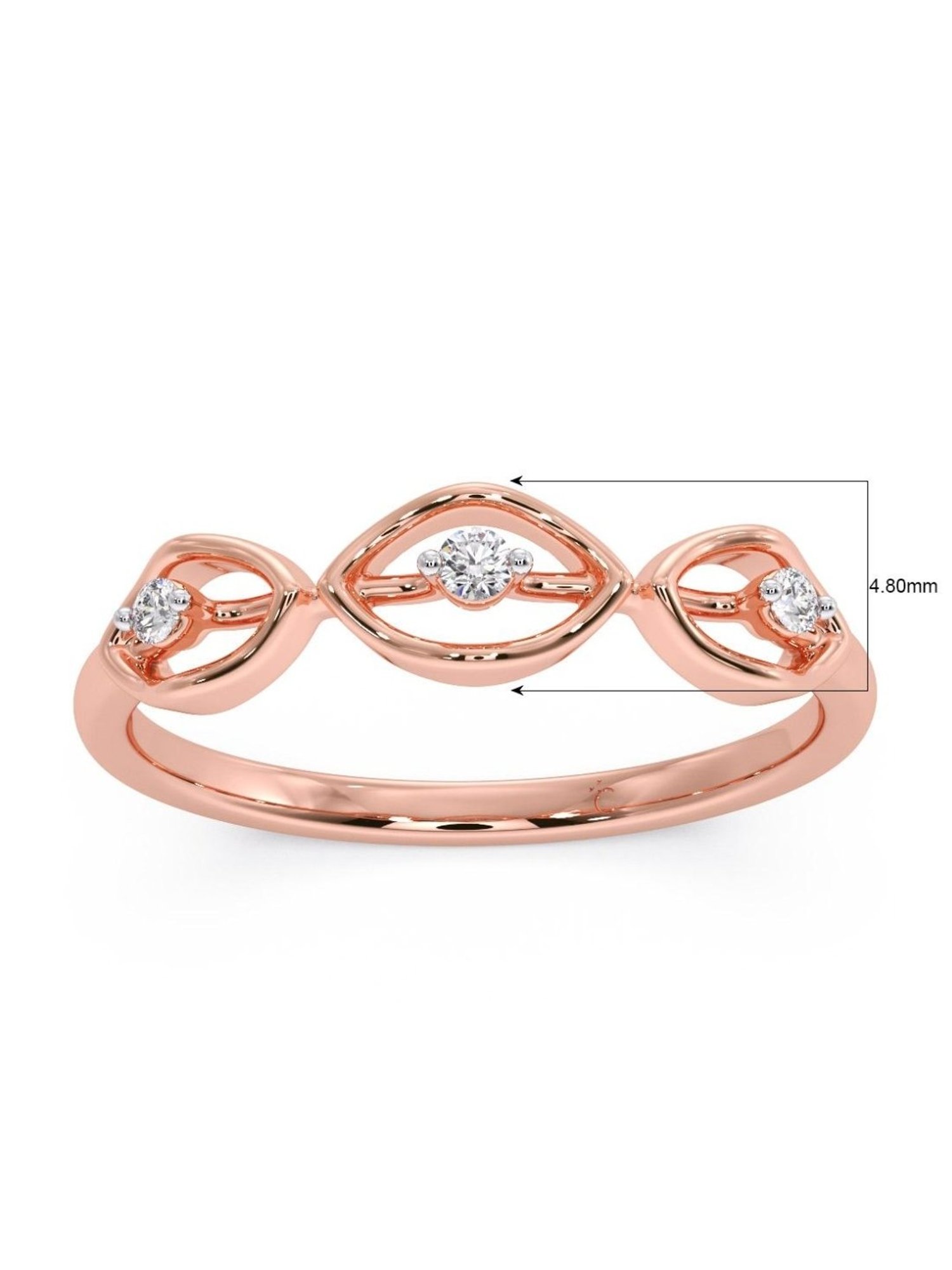 Candere by Kalyan Jewellers 18k Yellow Gold & Diamond Ring for Women