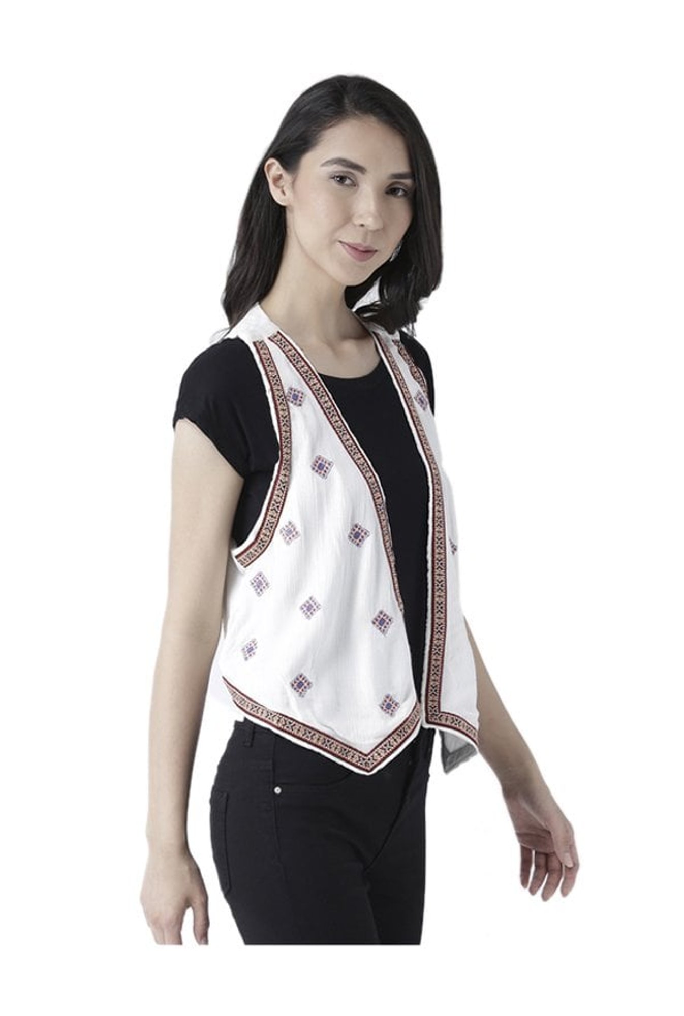 Fusion Beats Birch Printed Shrug