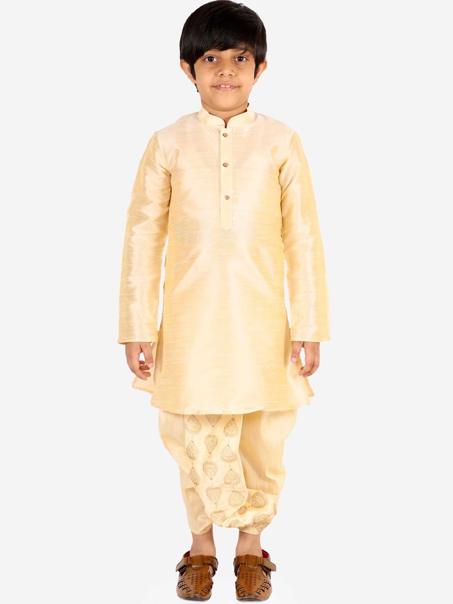 VASTRAMAY Kids Maroon Regular Fit Dhoti