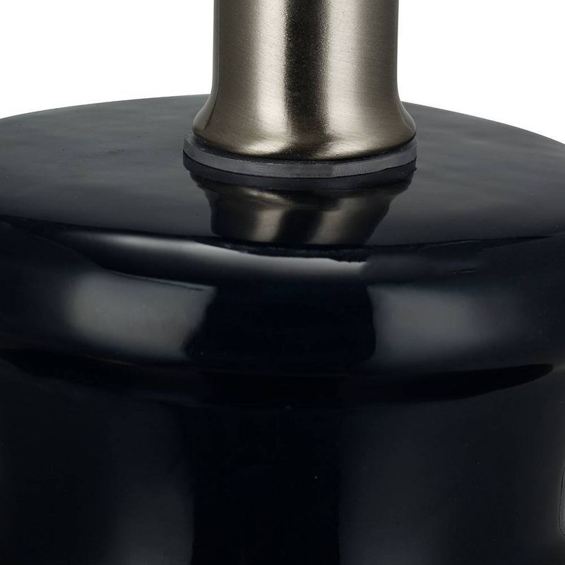 10" Smooth Ceramic Table Lamp (Includes LED Light Bulb) Navy - Cresswell Lighting