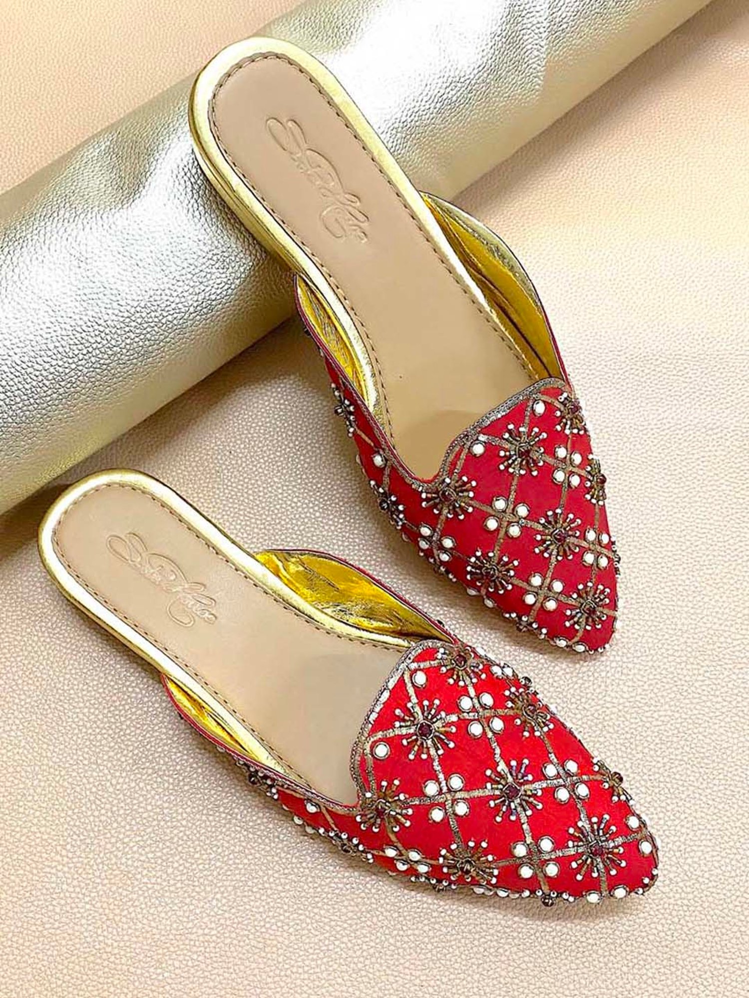 Sole House Women's Red Mule Shoes