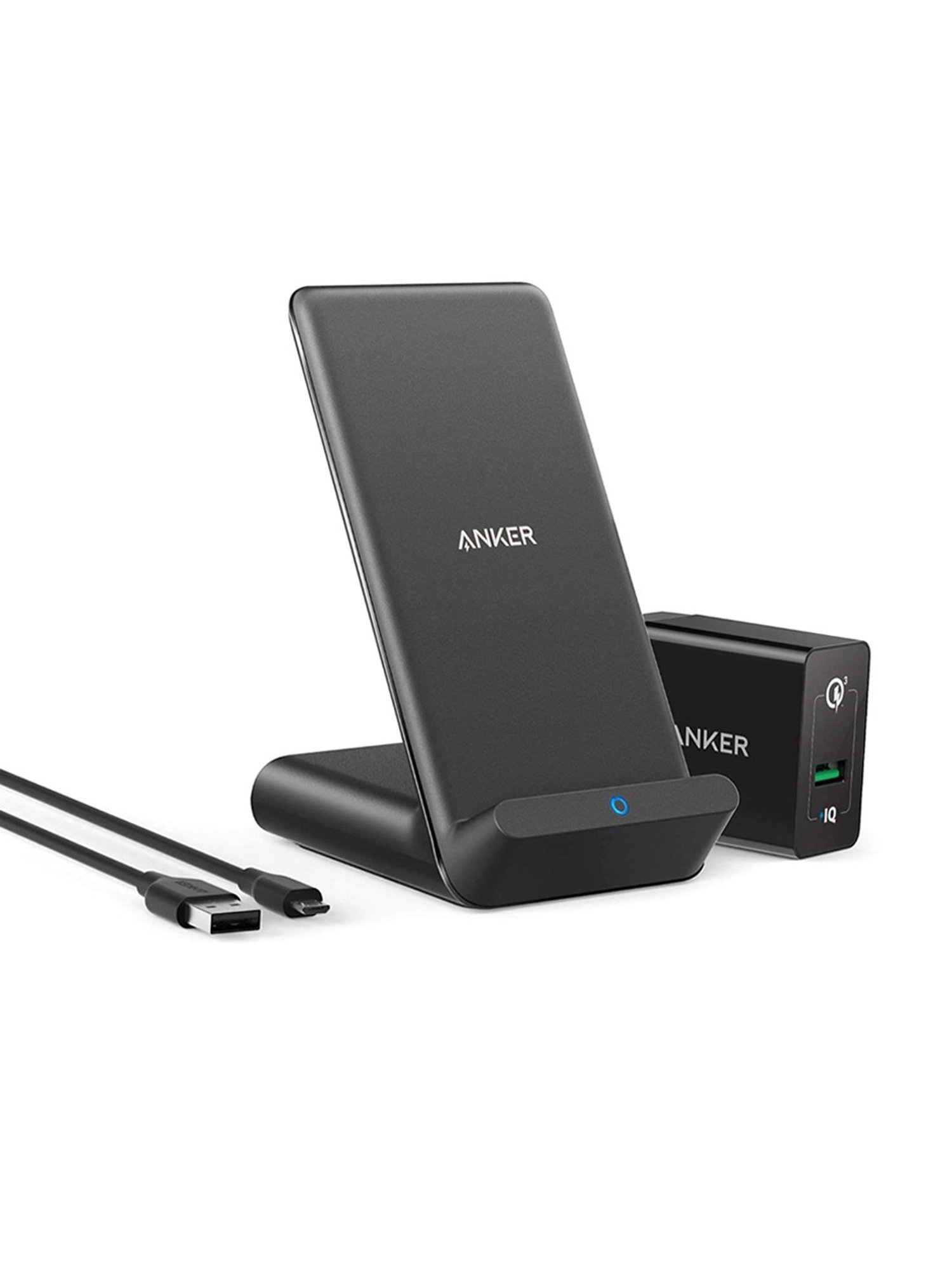 Anker PowerWave Evo A2523011 Stand with QC 3.0 Wireless Charger (Black)
