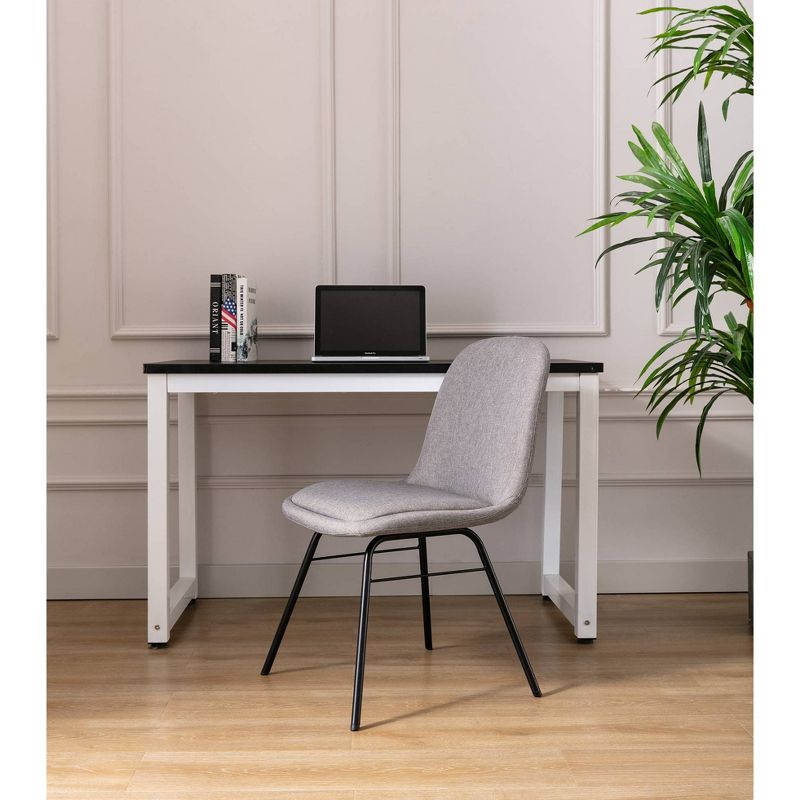 Modern Anywhere Chair with Metal Legs Charcoal Gray - WOVENBYRD