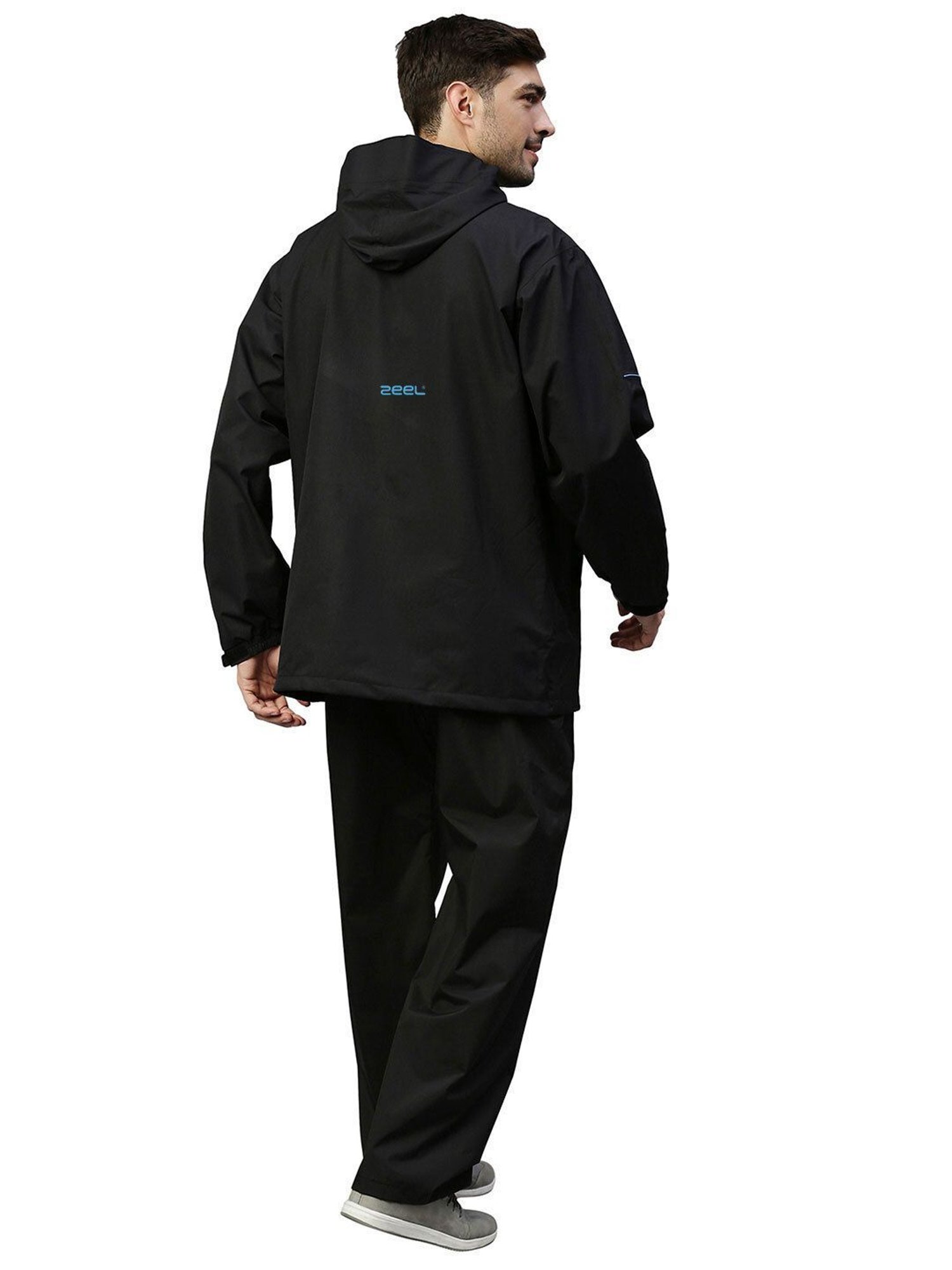 Zeel Black Regular Fit Raincoat Set
