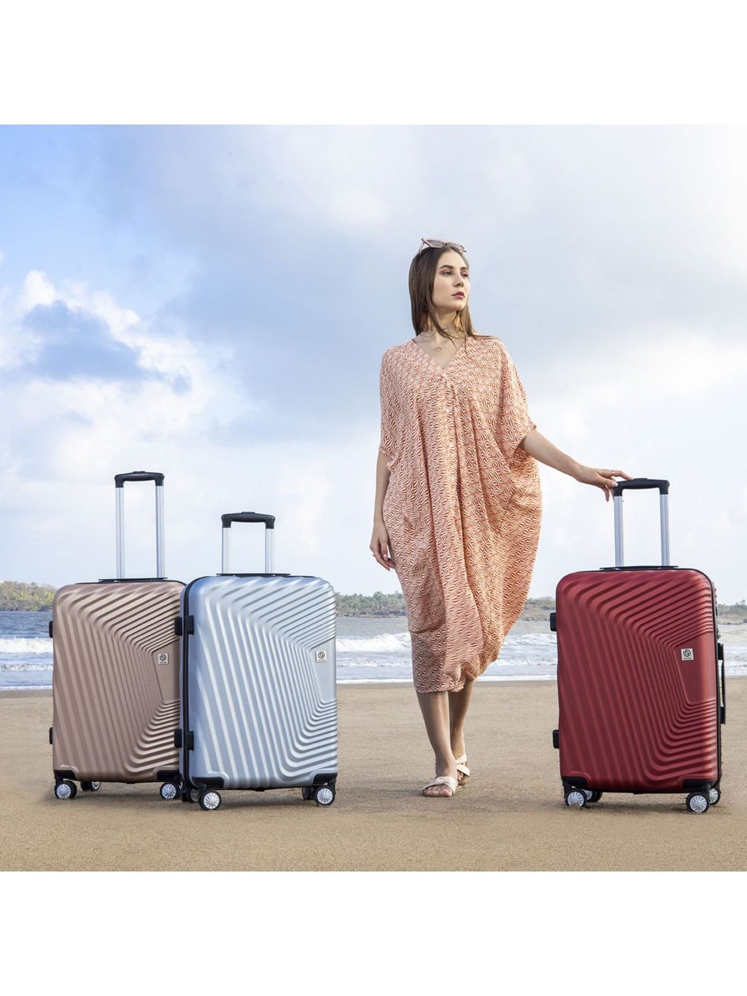 Baomi Retro Roam Red Hard 31" Large Luggage