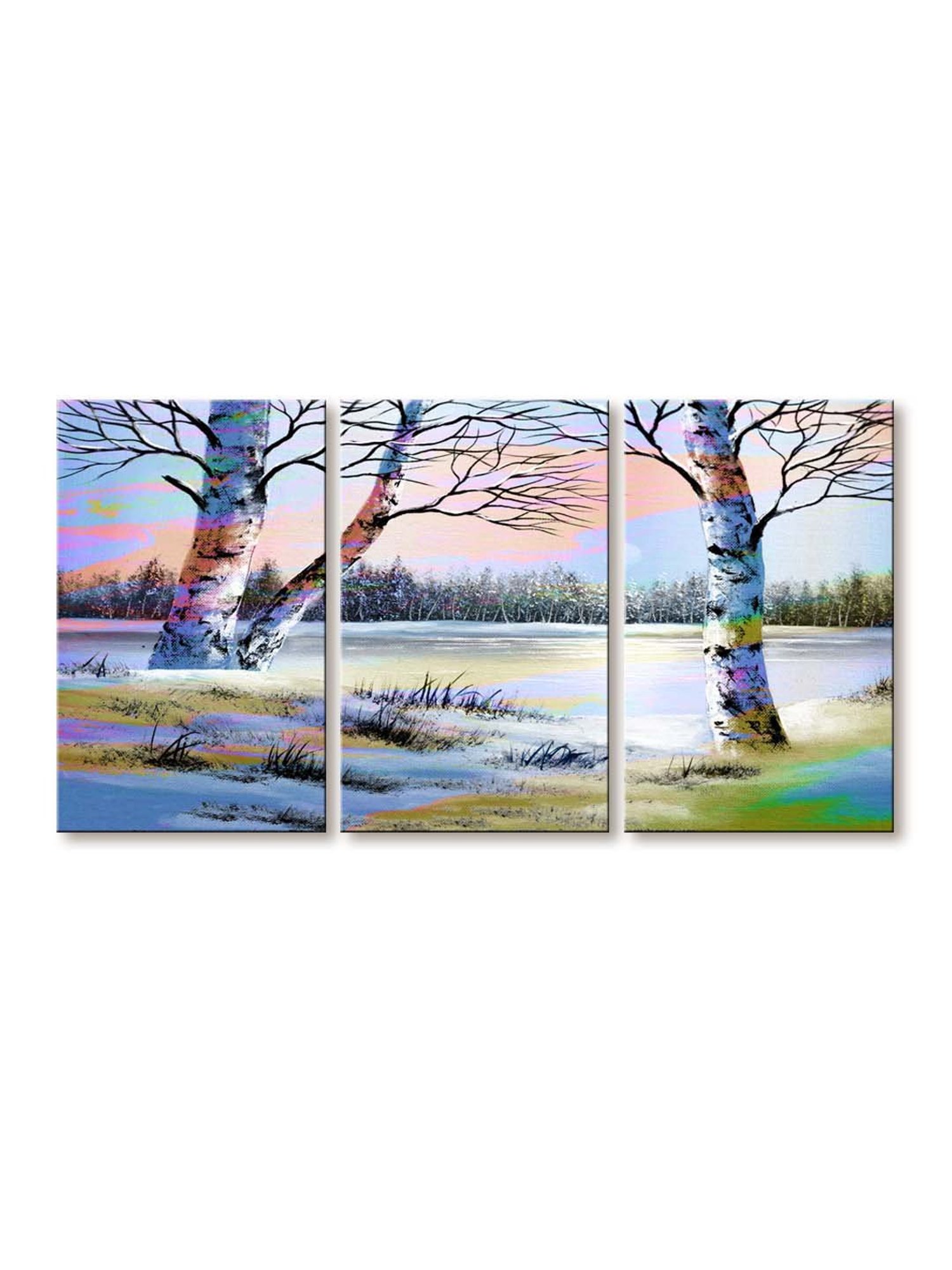 999Store Multicolor Nature Art 3 Frame Canvas Paintings