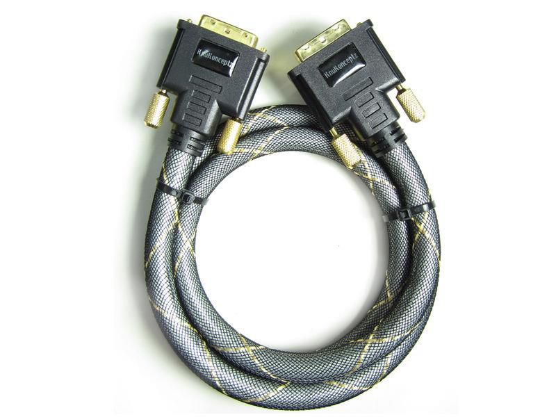 KnuKonceptz Silver Plated Copper Monster DVI-D Dual Link 24 + 1 2M 6 Foot Cable