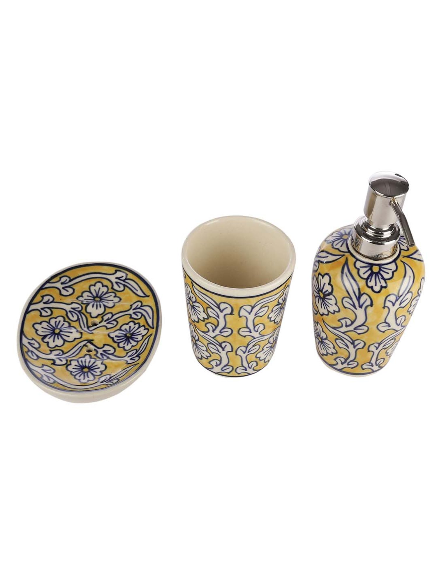 VarEesha Aztec Multicolor Ceramic Bath Accessories - Set of 2