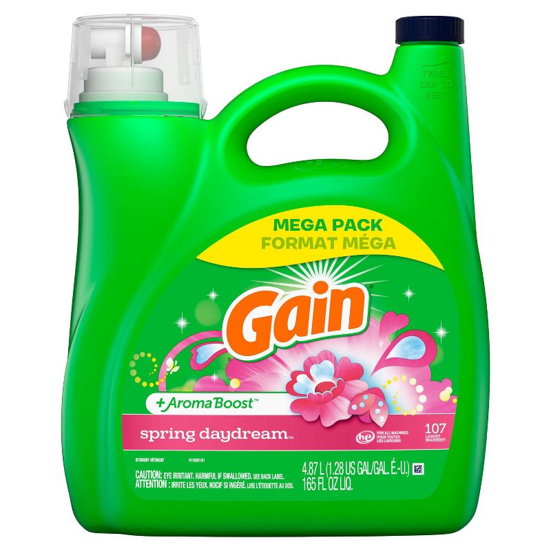 Gain Spring Daydream Scent Liquid Laundry Detergent - 165 fl oz