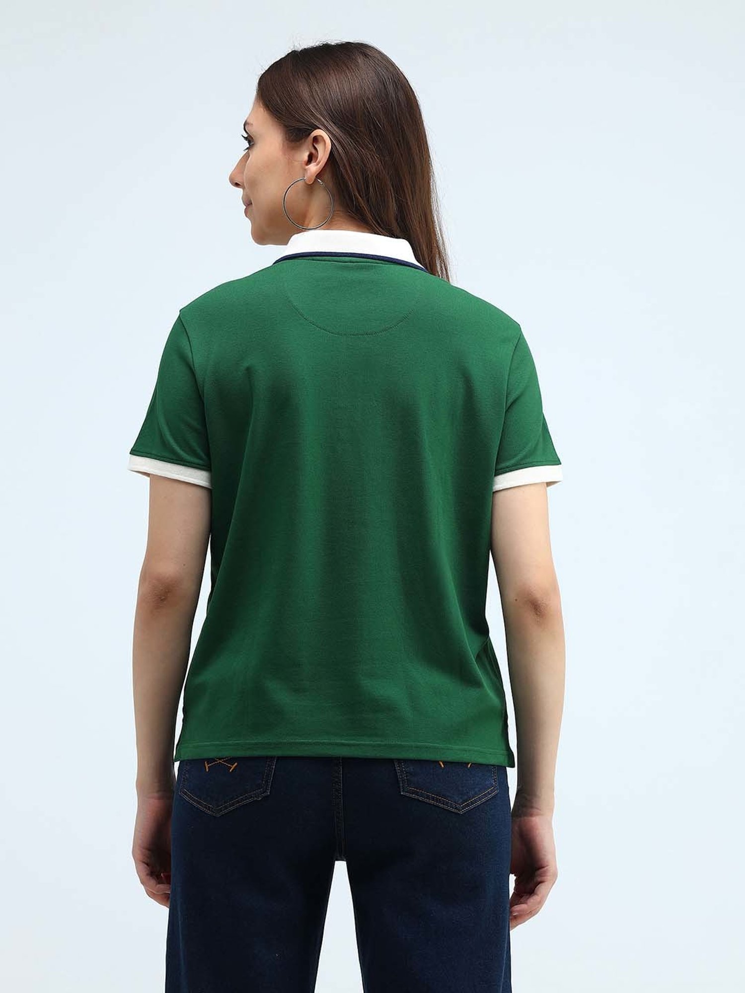 U.S. Polo Assn. Green Logo Print Polo T-Shirt