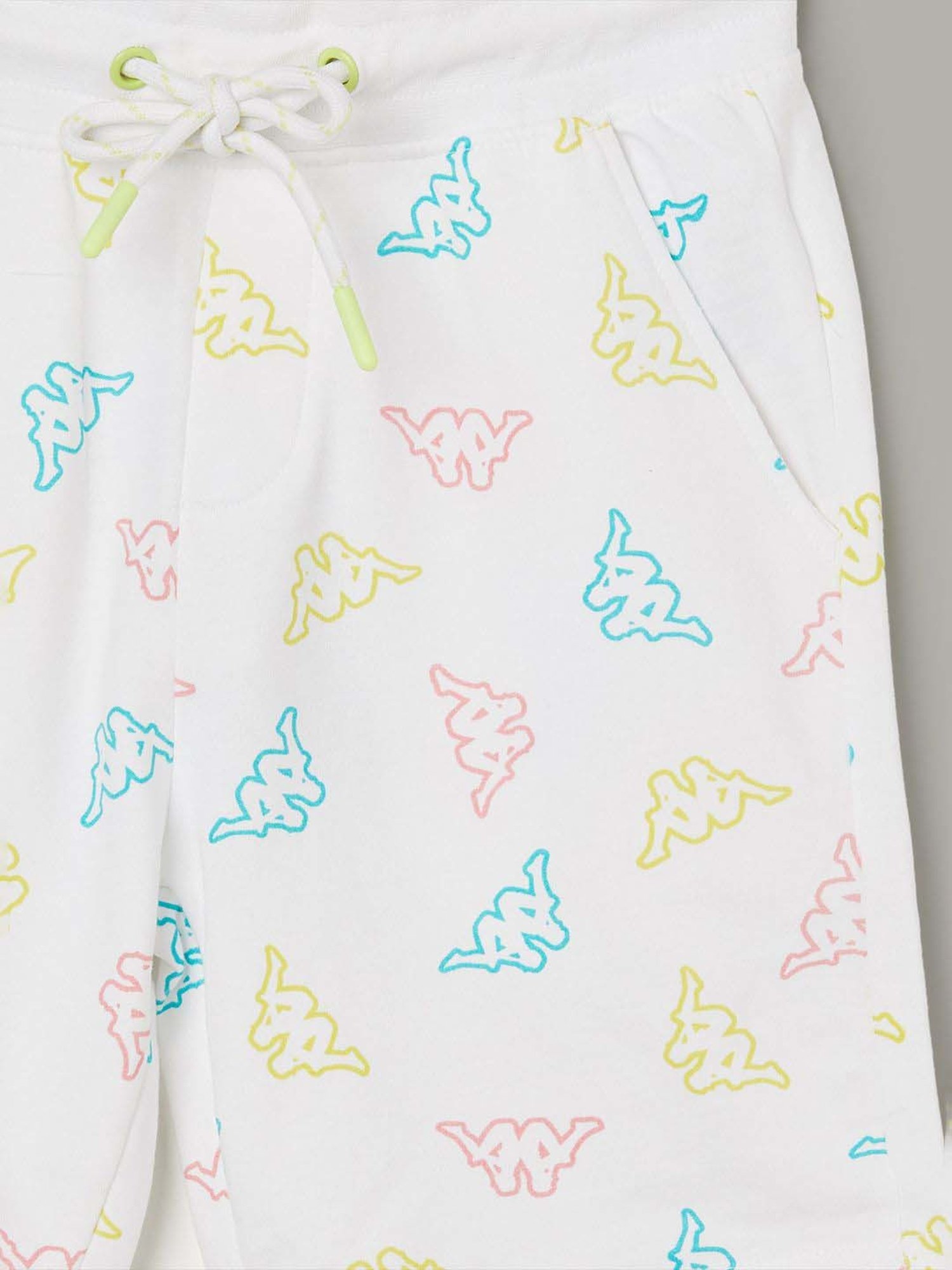 KAPPA Kids White Cotton Printed Short