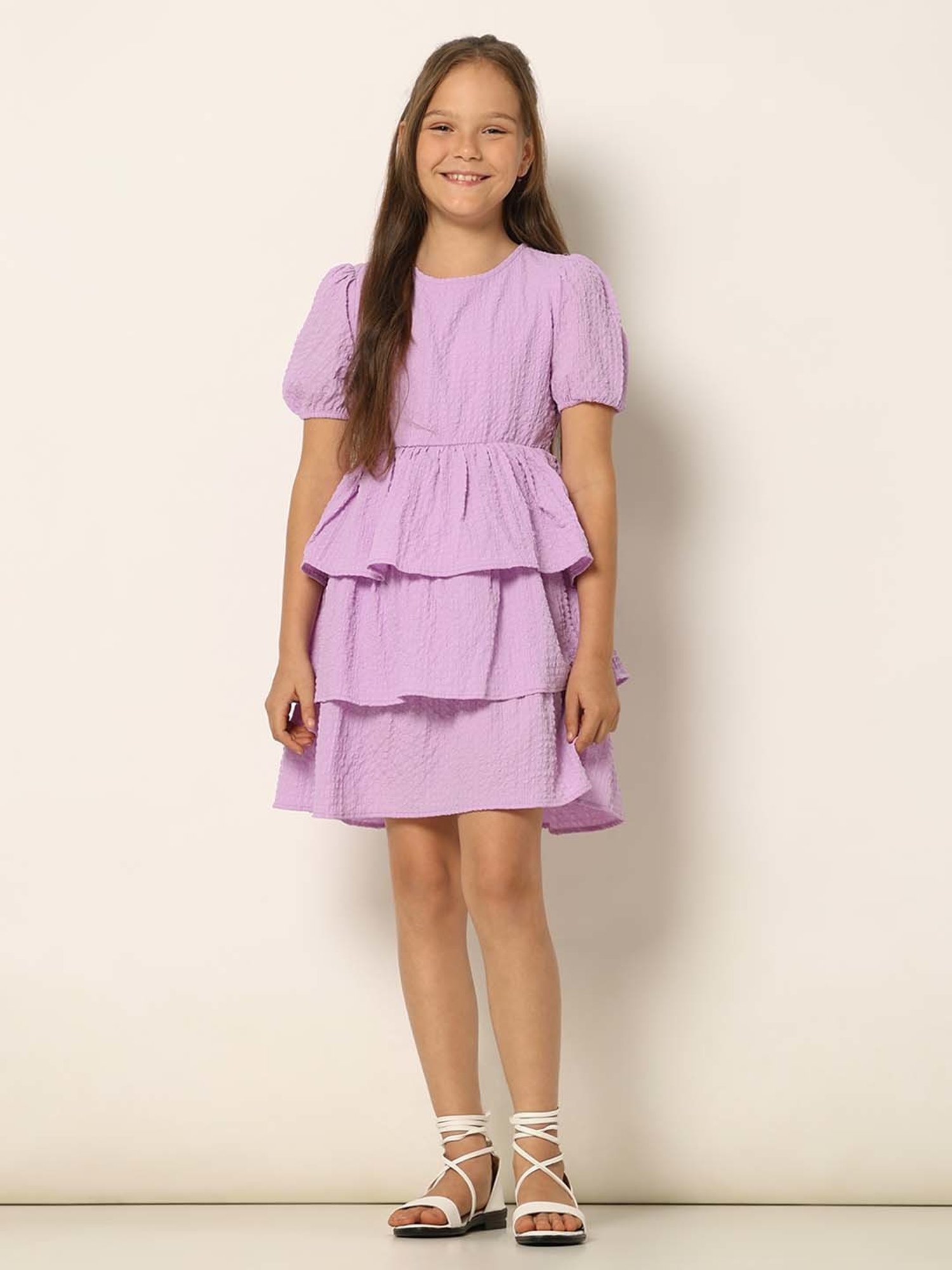 VERO MODA GIRL Lilac Regular Fit Dress