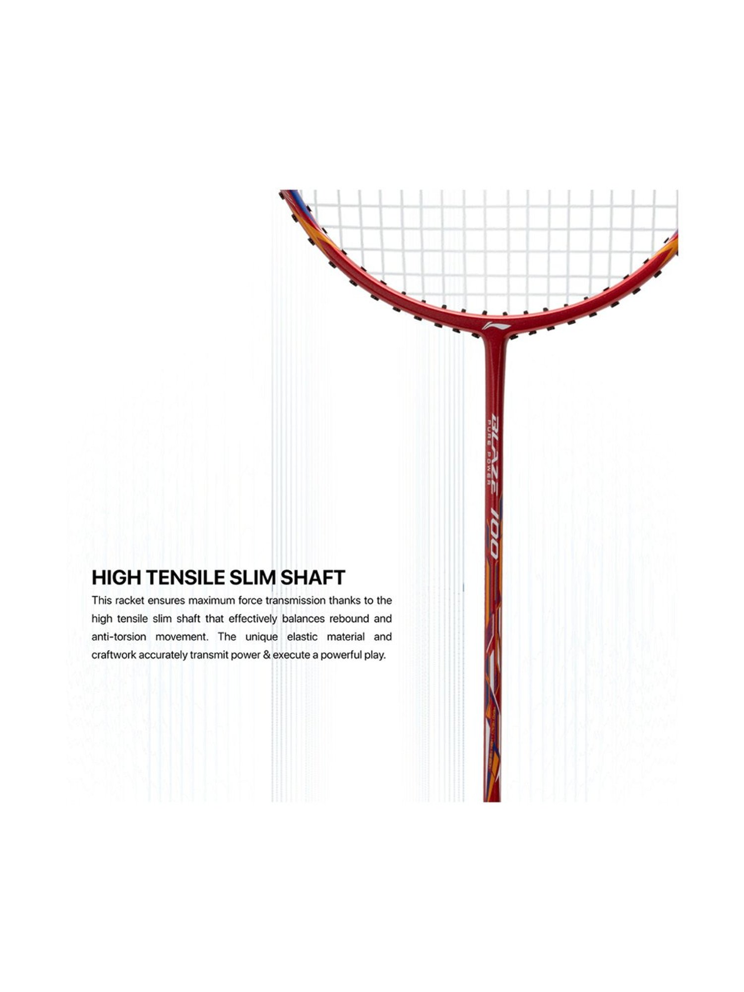Li-Ning Blaze 100 Badminton Racket (Red) Size - Medium