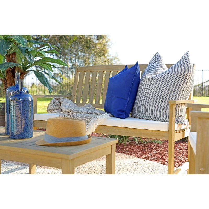 Zen 4pc Outdoor Wood Chat Set with Cushions - Natural - Coaster
