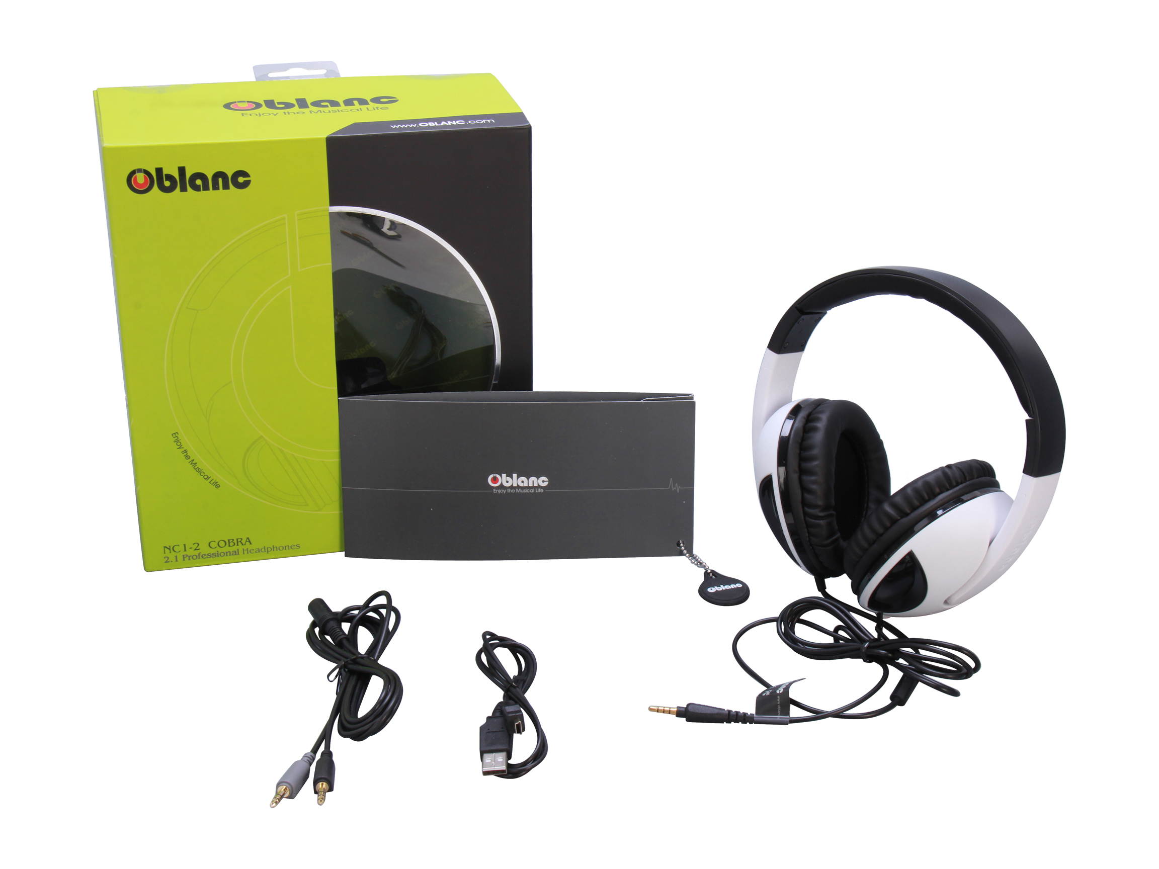 SYBA Oblanc U.F.O. Circumaural Amazing Powered Subwoofer 2.1 Audio Headphones, Full-range State-of-the-art Listening Experience