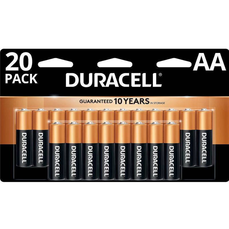 Duracell Coppertop AA Batteries - 20 Pack Alkaline Battery