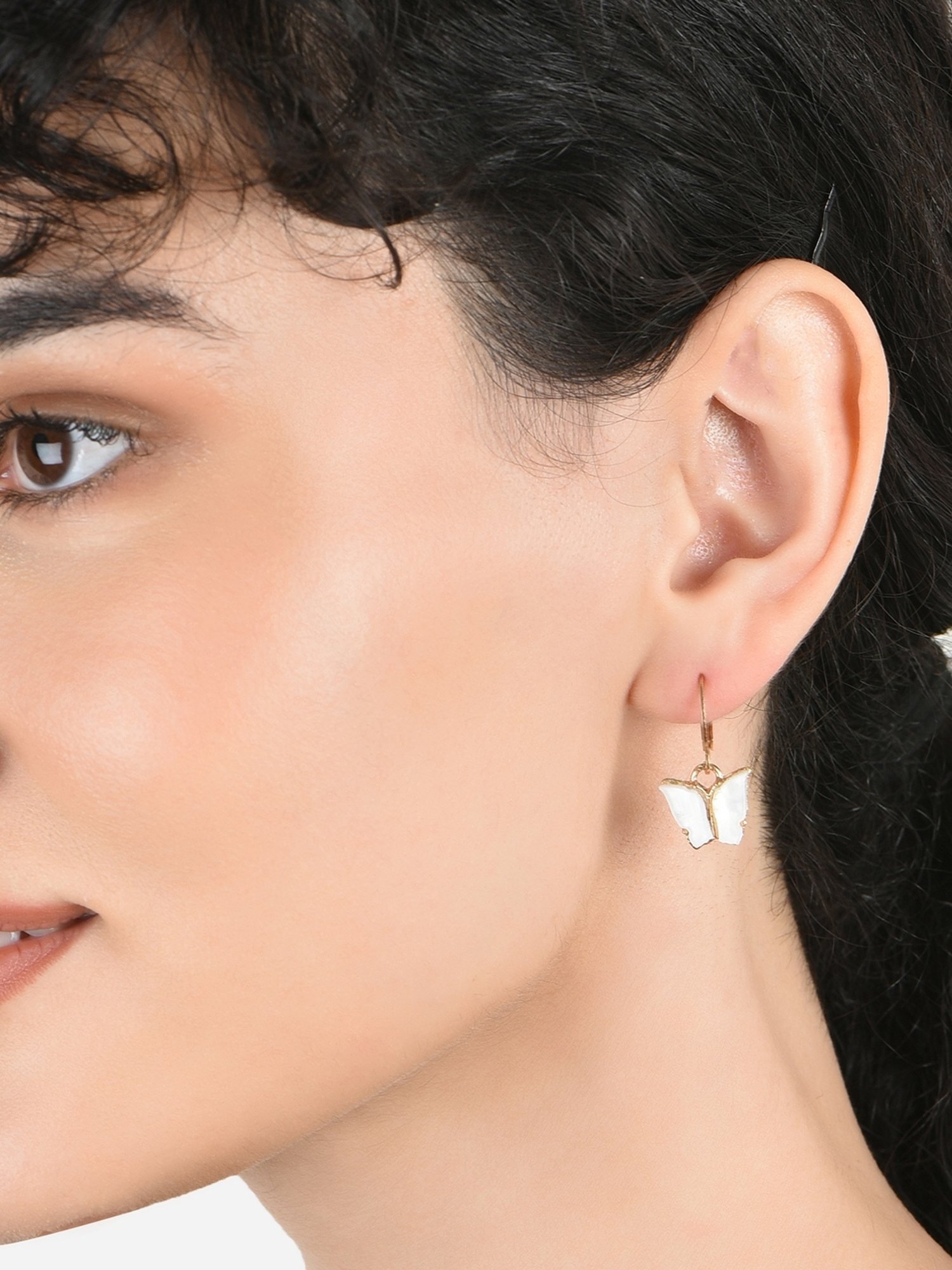 ToniQ Alluring Butterfly Enamel Casual Look Alloy Multi Stud Earrings for Women - Set of 6