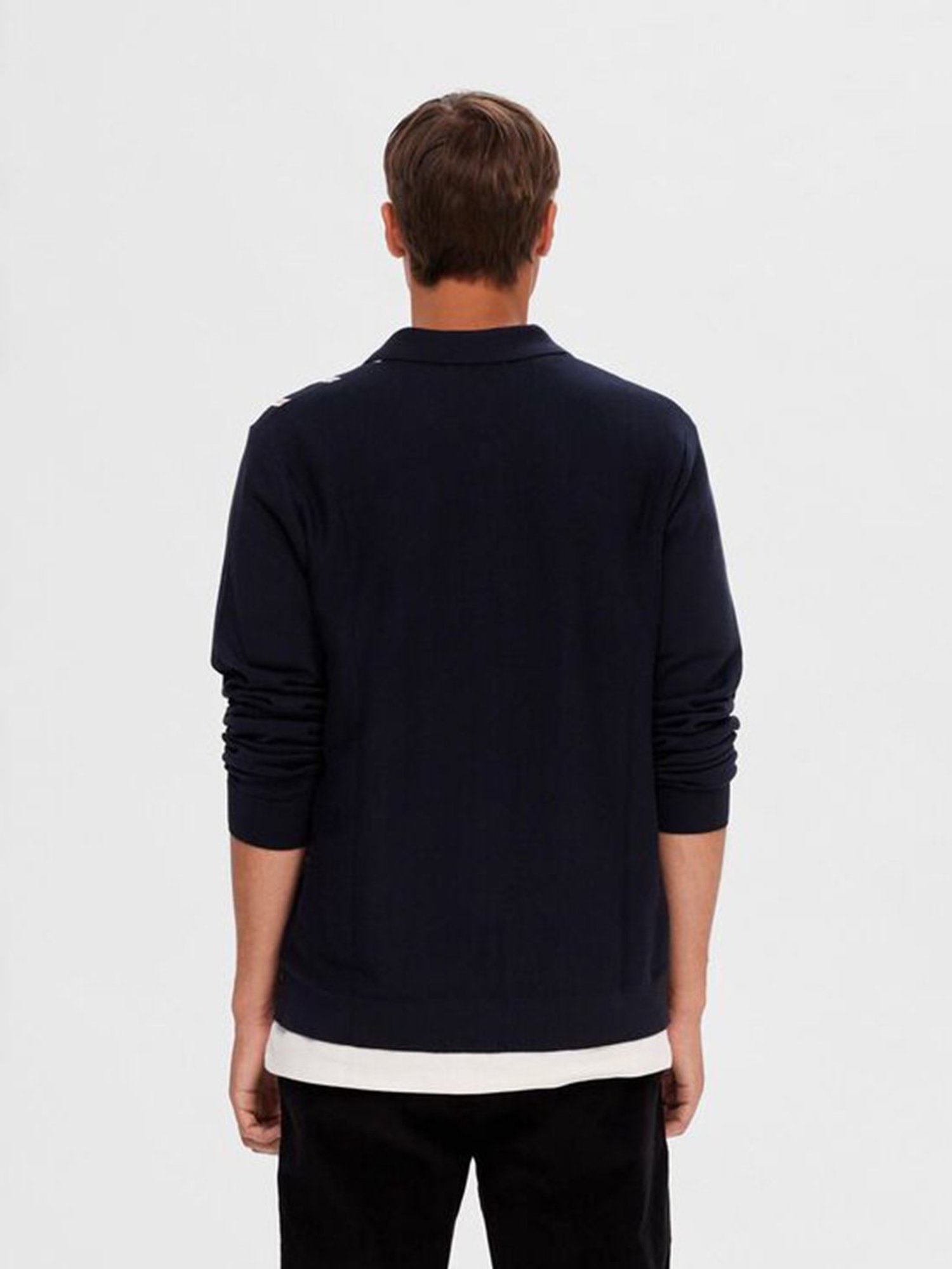 SELECTED HOMME Blue Regular Fit Striped Cardigan