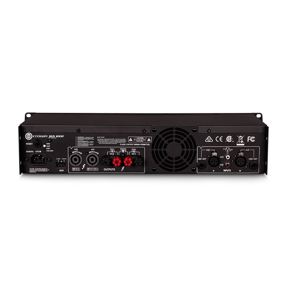 Crown Audio XLS 1002 Stereo Power Amplifier with Furman SS6B Pro 6-Outlet Power Block & 10-Pack Straps Bundle