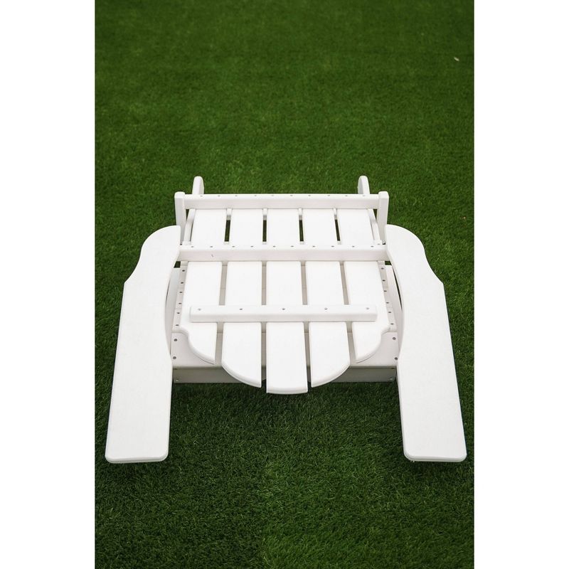 37.8" Foldable Weather Resistant  Outdoor Adirondack Chair - White - XBrand