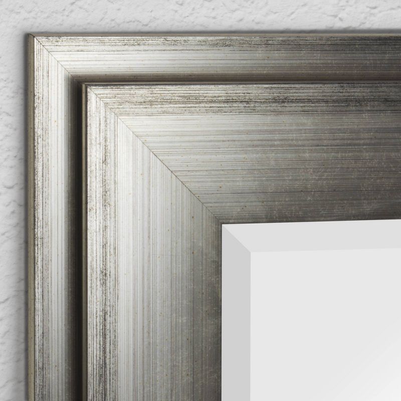 29.5" x 35.5" Two-Toned Frame Mirror Silver - Head West