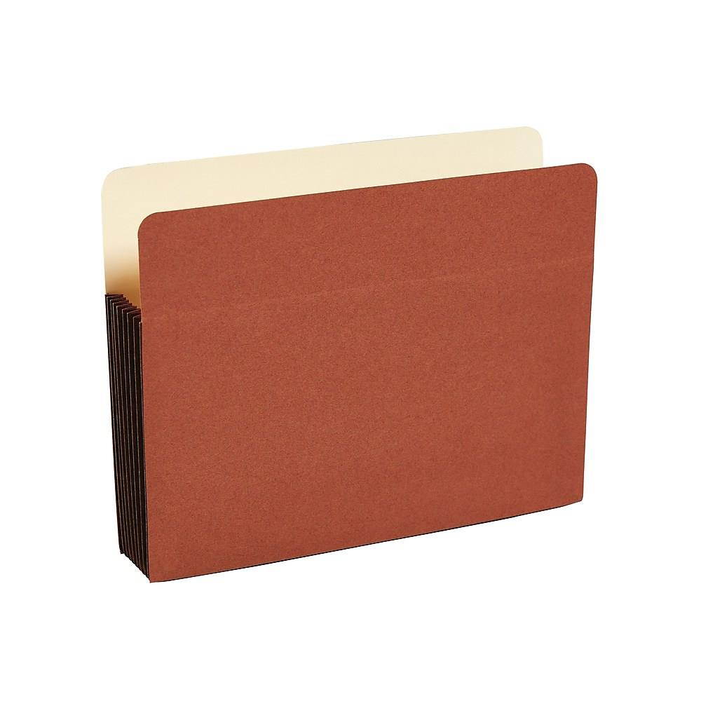 Staples Expand File Pocket w/Tyvek Reinf 7" Exp Straight Tab Ltr Br 5/PK