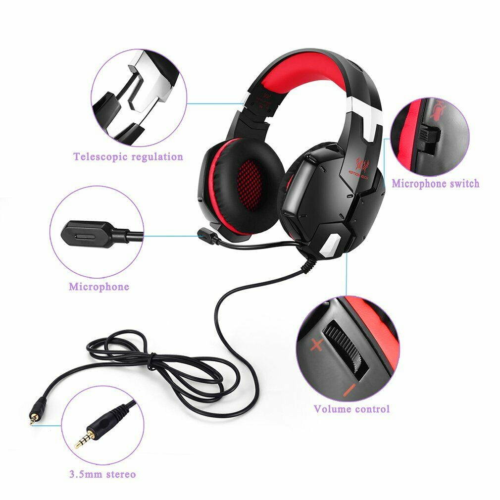 KOTION EACH G1200 3.5mm Gaming Headphone Headband with Mic Stereo Bass with Mic