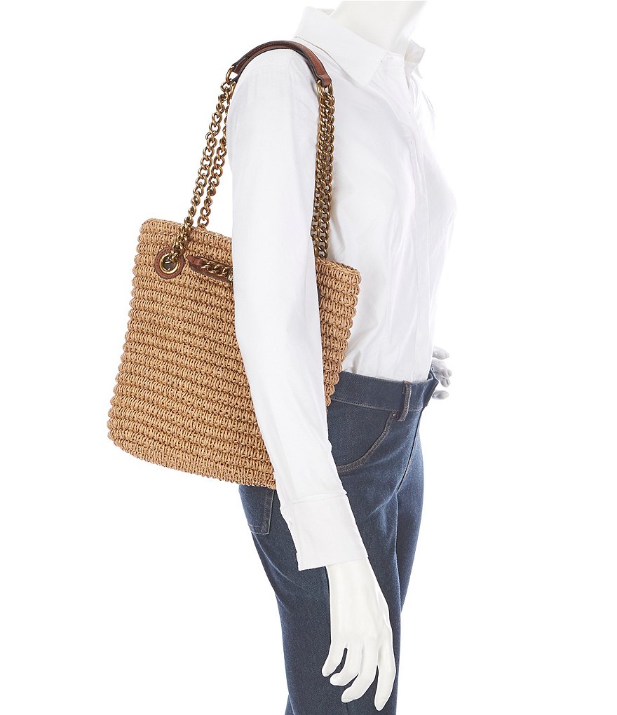 Kurt Geiger London Chelsea Raffia Small Tote Bag