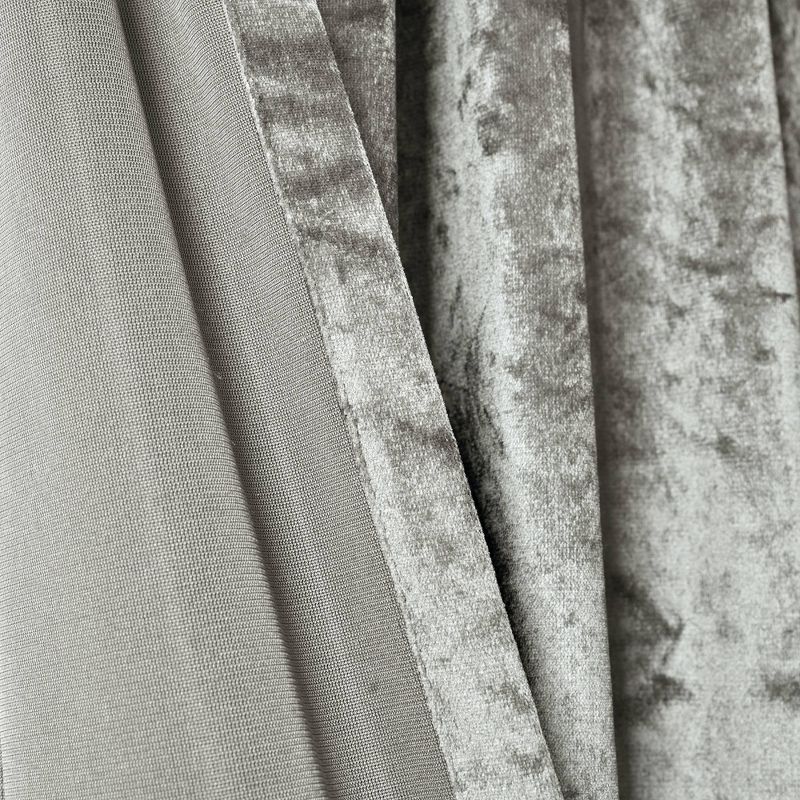 Set of 2 84"x40" Velvet Dream Bells Window Curtain Silver - Lush Décor