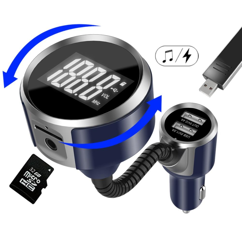 New Fashion BC18 Smart Car Charger Bluetooth Kit Support FM Transmitter TF Card USB Flash Disk Bluetooth Caller ID Broadcaster