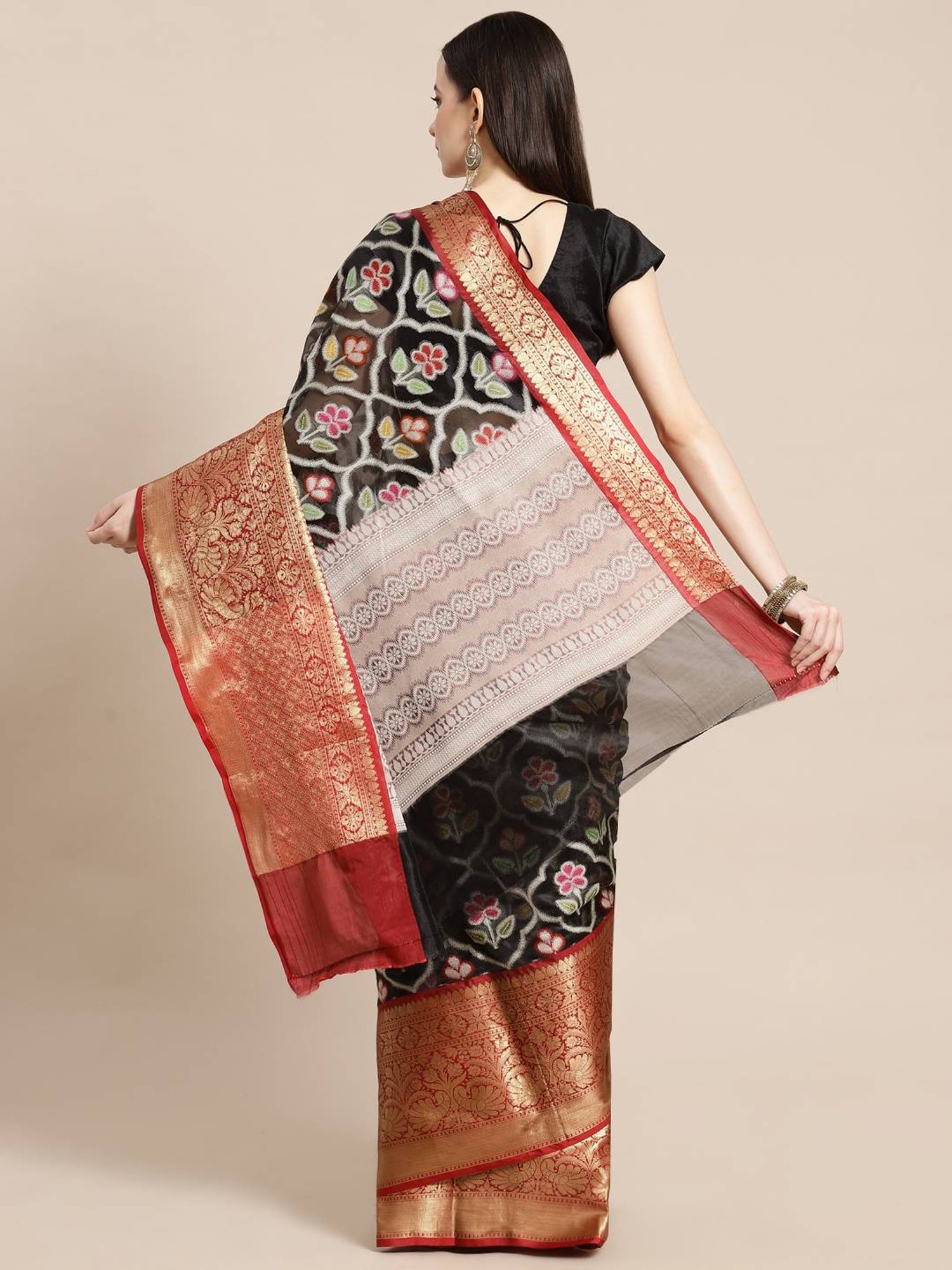 Banarasi Silk Works  Woven Saree with Blouse