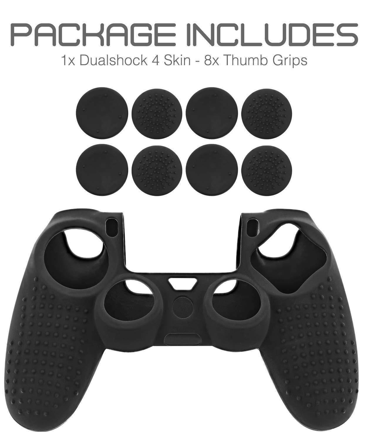 fosmon ps4 controller dualshock 4 skin grip anti-slip silicone cover protector case for sony ps4/ps4 slim/ps4 pro controller wi