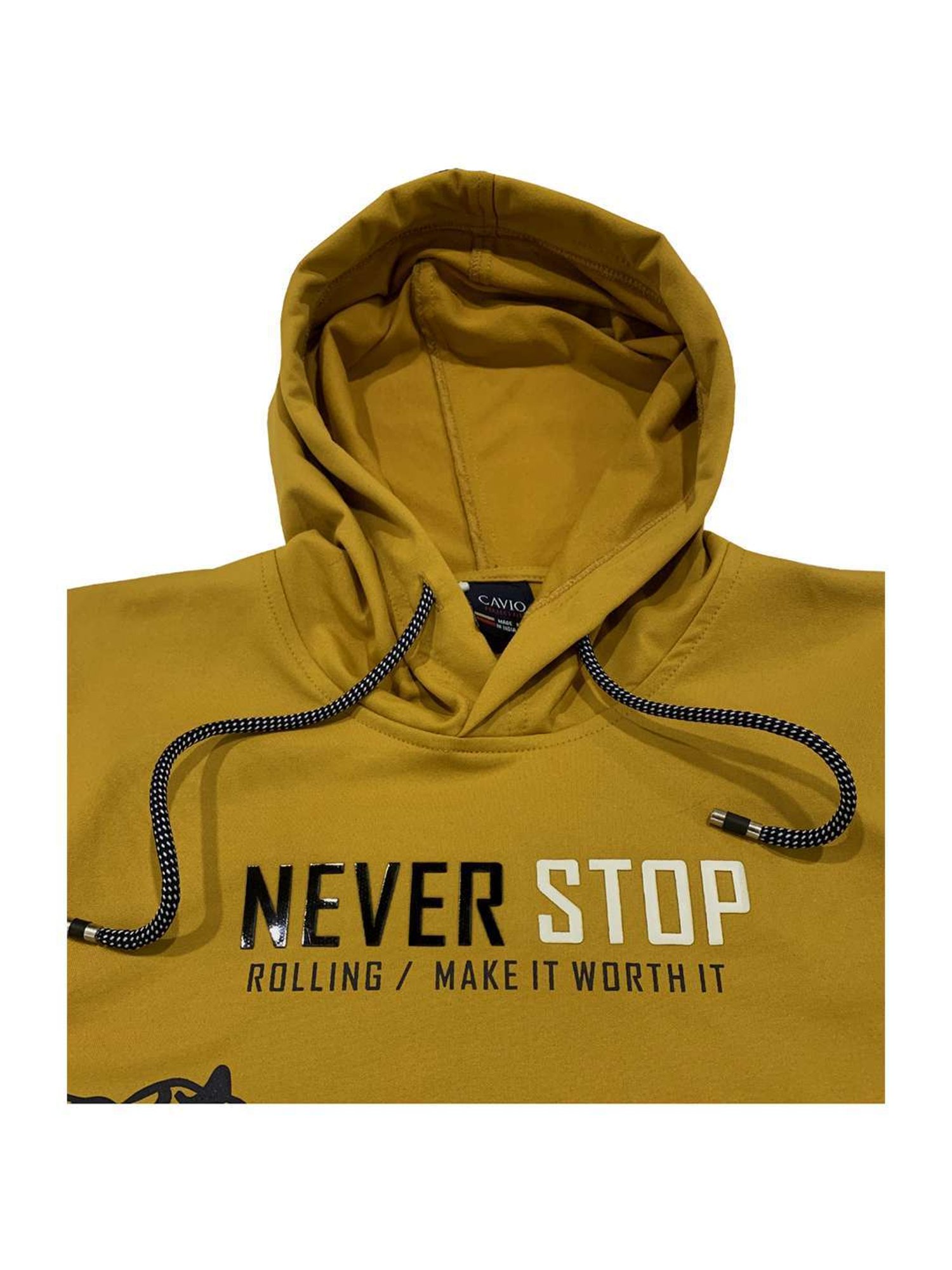 Cavio Kids Yellow Printed T-Shirt