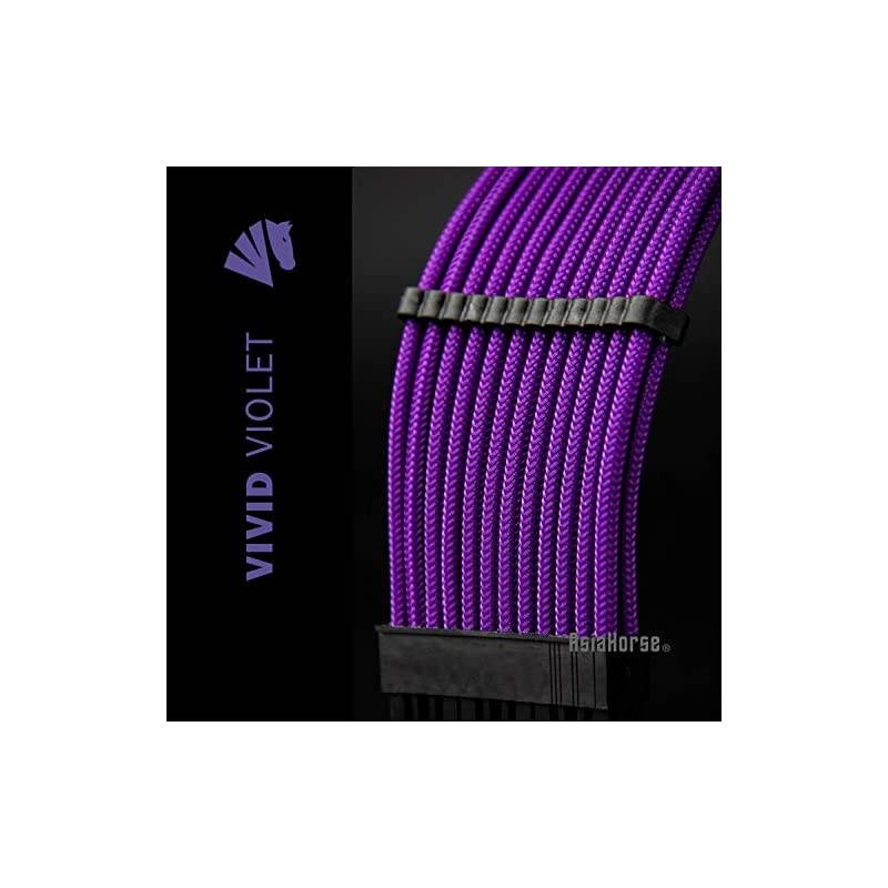 Customization Mod Sleeve Extension Power Supply Cable Kit 18AWG ATXEPS8pin PCIE6pin PCIE Purple