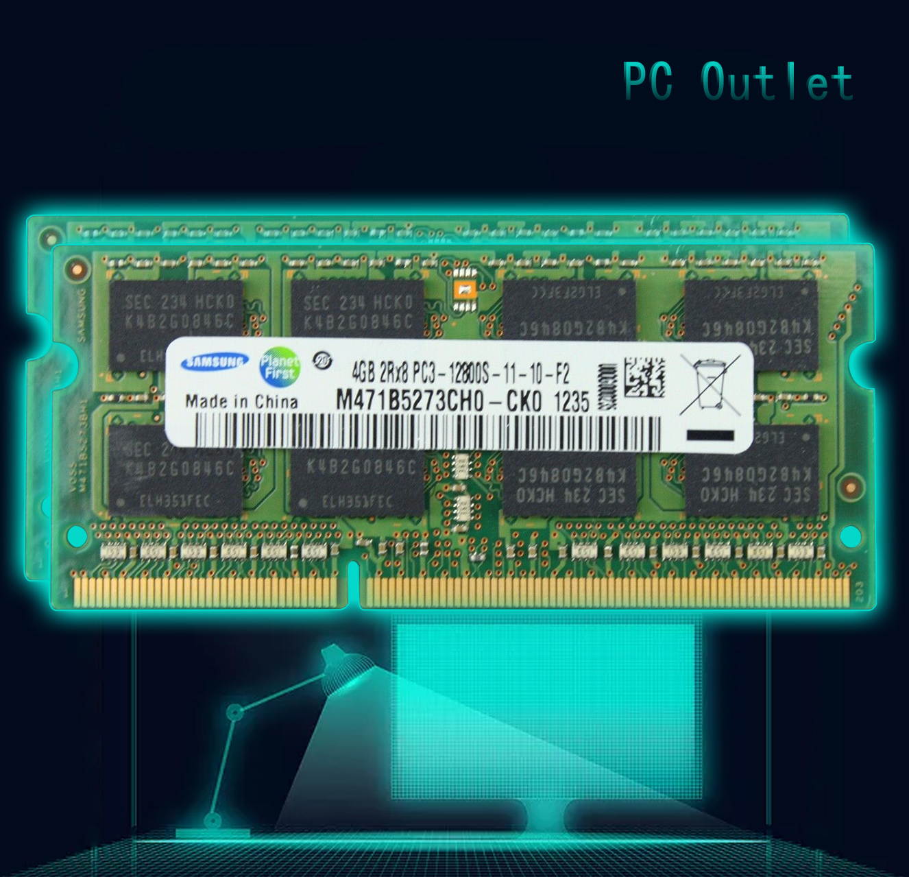 Samsung 8GB(2x4GB) 2RX8 PC3 12800S DDR3 1600MHz Ram SODIMM Notebook/Laptop Memory M471B5273CH0-CK0