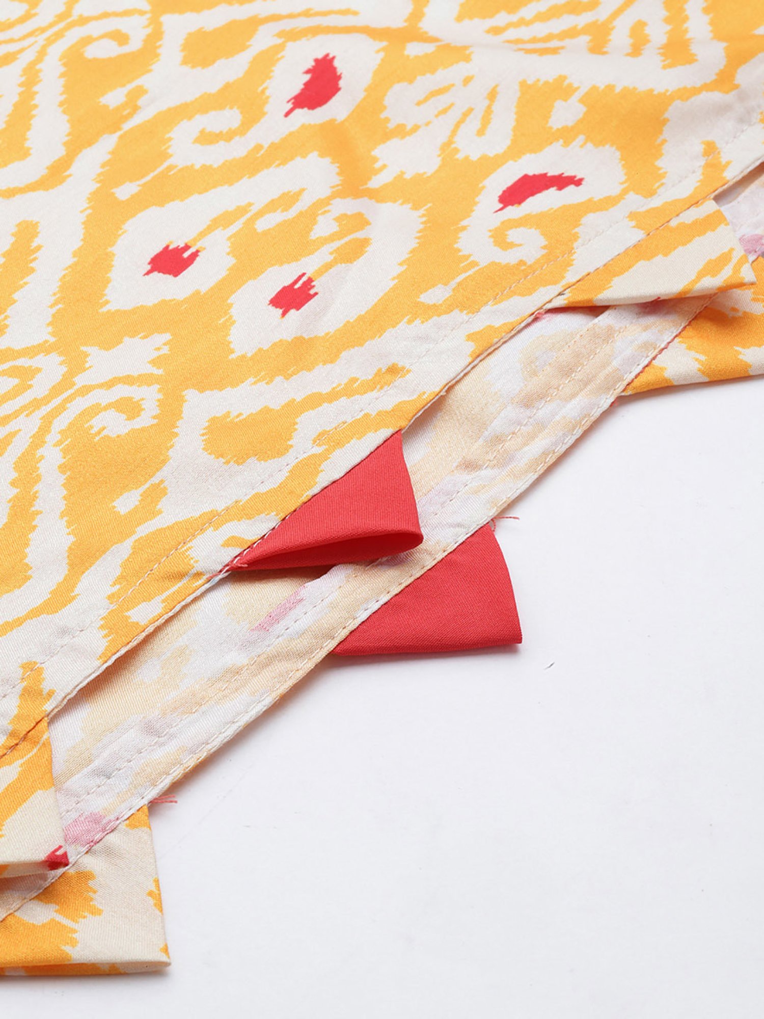 Indo Era Yellow Printed Kurta Pant Set