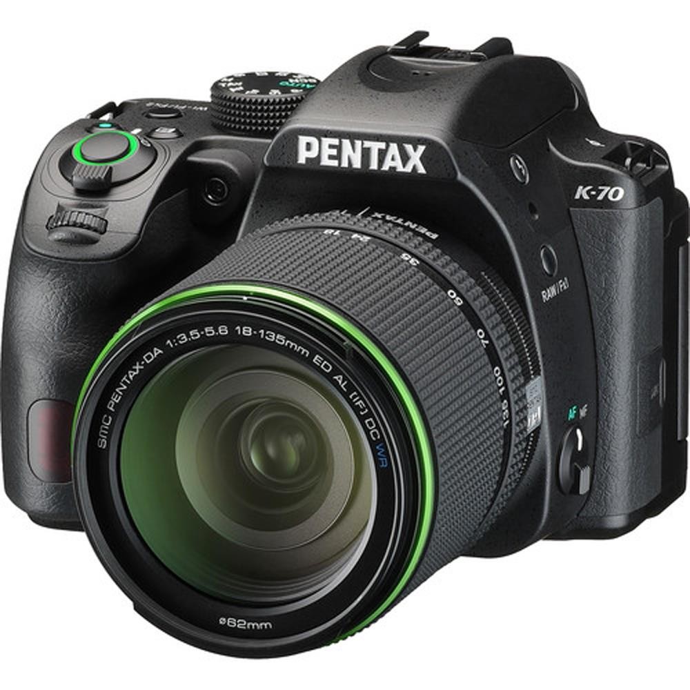 Pentax K-70 DSLR with SMC DA 18-135mm f/3.5-5.6 ED AL CD WR Lens, Black #16256