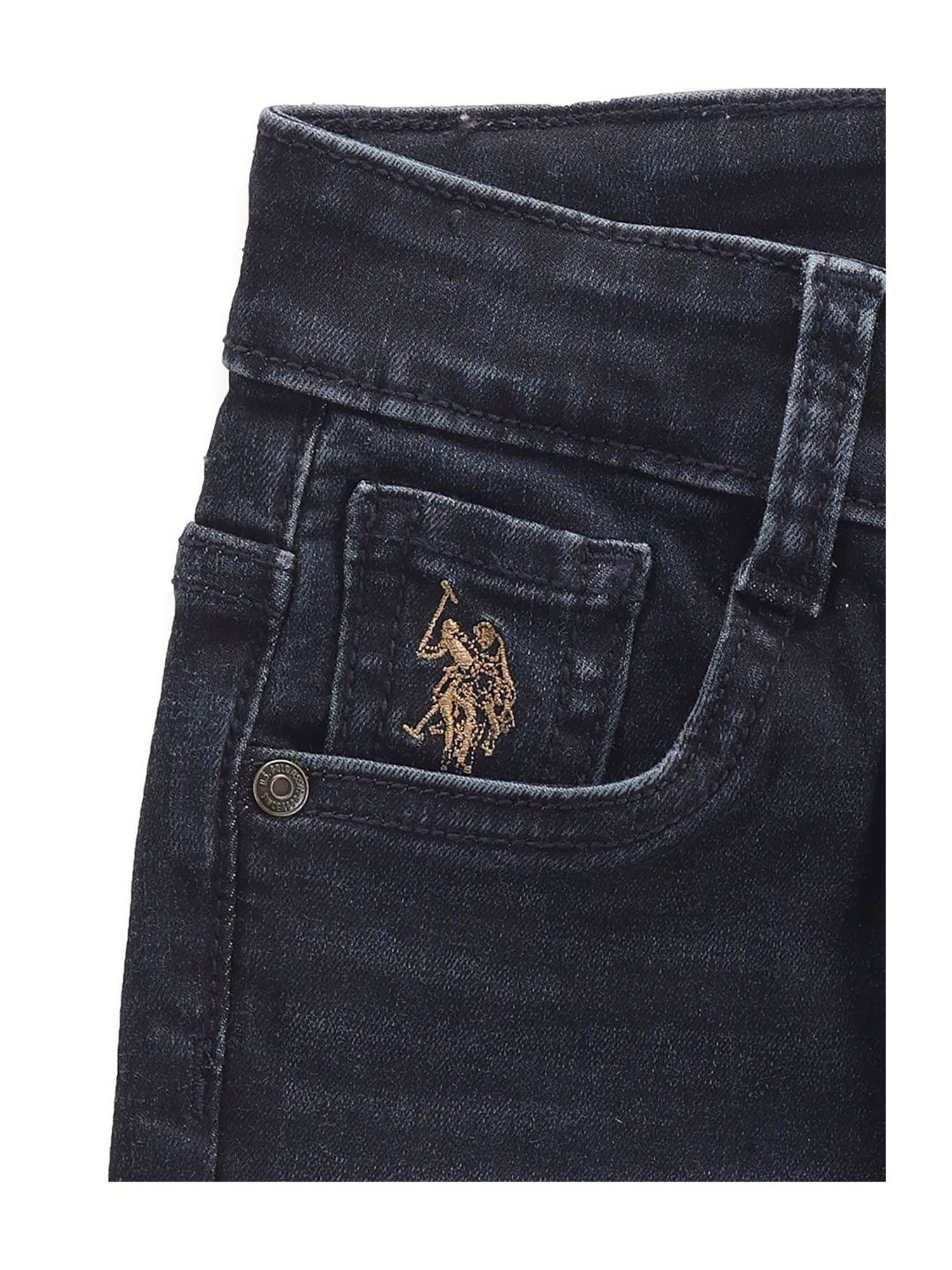 U.S. Polo Assn. Boys Dark Blue Solid Jeans