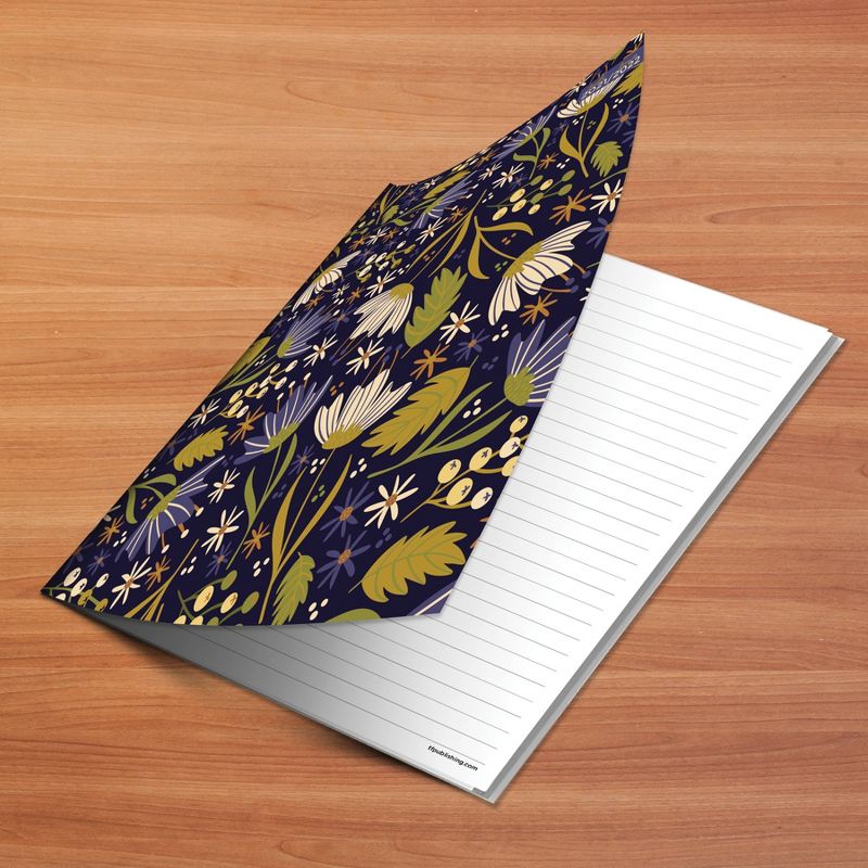 2021-22 Academic Planner 9" x 11" Fold Flowers Monthly - The Time Factory