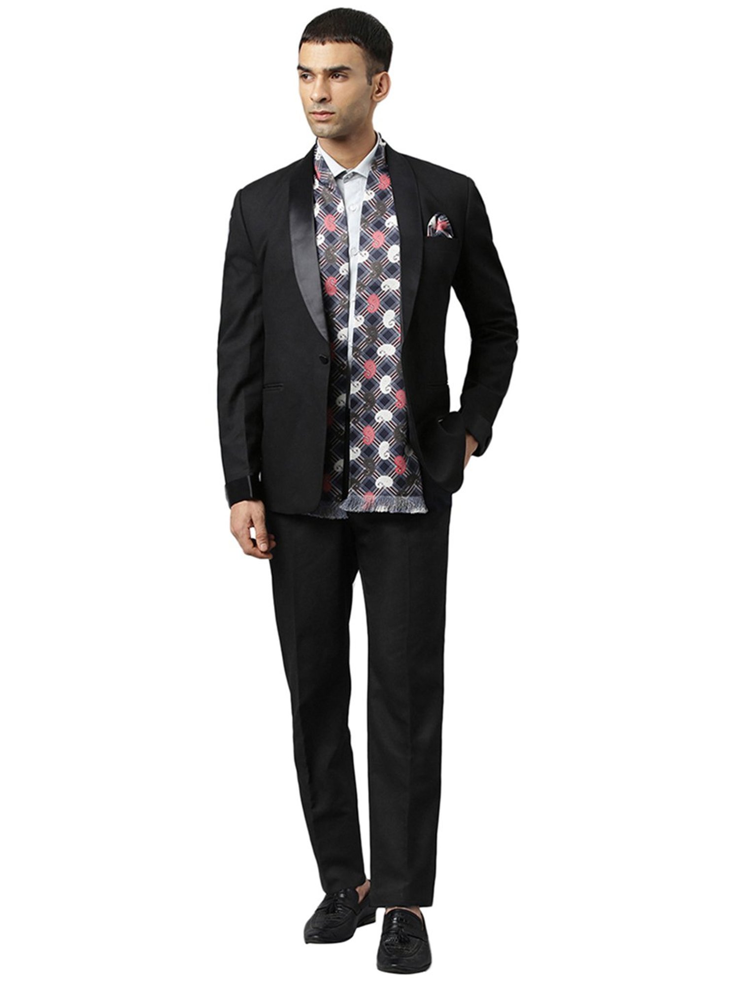 Tossido Black Printed Stole