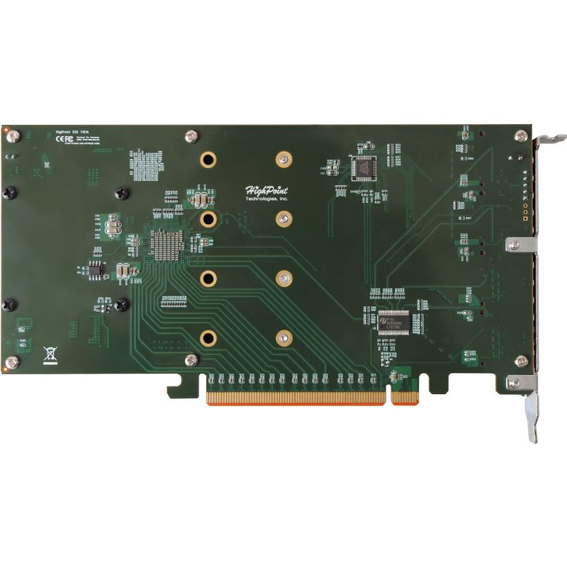 HighPoint SSD7101A-1 4x Dedicated 32Gbps M.2 Ports to PCIe 3.0 x16 RAID Controller - PCI Express 3.0 x16 - Plug-in Card - RAID Supported