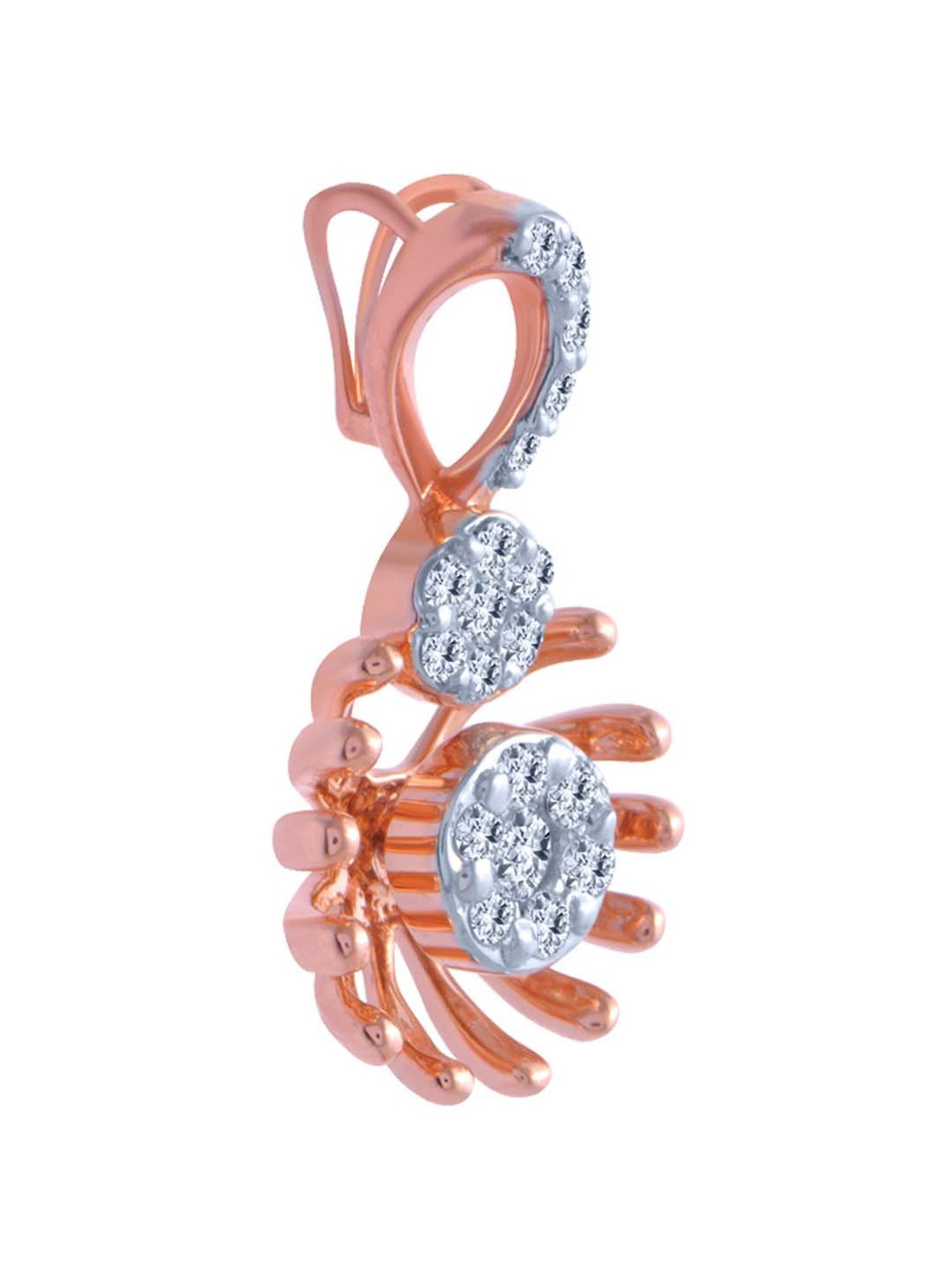 Mia by Tanishq Dual Radiance 18k Gold & Diamond Pendant with Chain