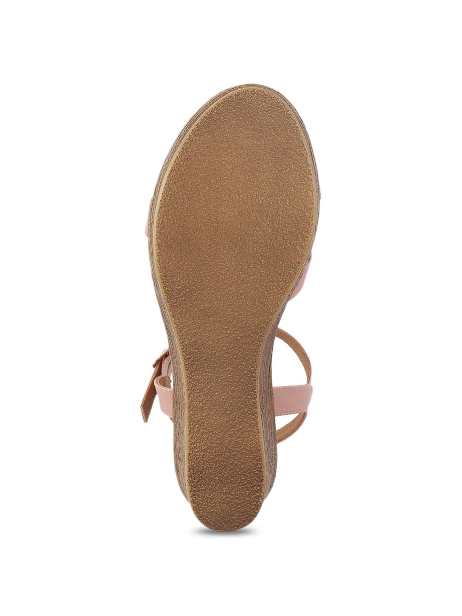 Metro Women's Pink Ankle Strap Wedges