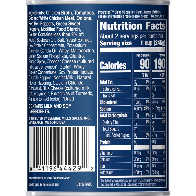 Progresso Light Chicken & Cheese Enchilada Soup 18.5oz