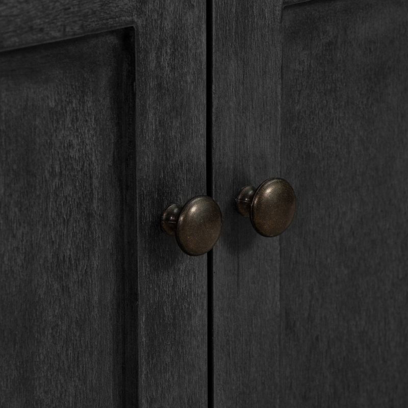 Elmhurst Cabinet Black and Weathered - ClickDecor